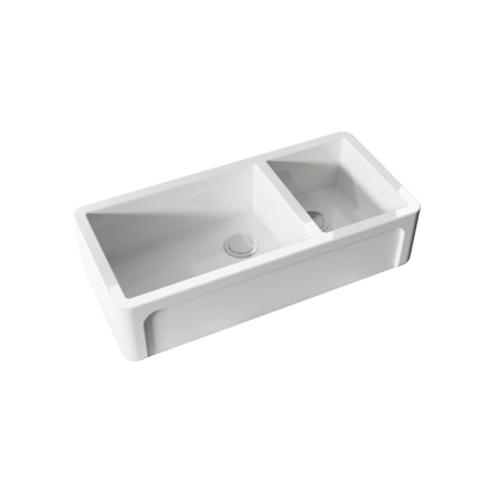 KERASAN Hanna Glasse OXFORDSHIRE Раковина керамическая кухонная 1003x470x254 мм,без отв под смеситель, без сифона, толщина 40 мм, цвет белый, артикул 543001
