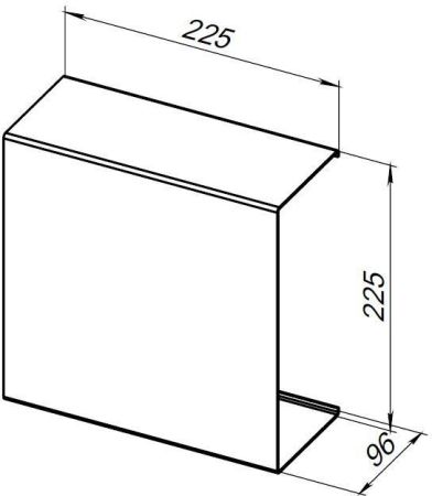 Полка Aquanet Магнум 22,5x22,5 белая, квадрат, артикул 00302235