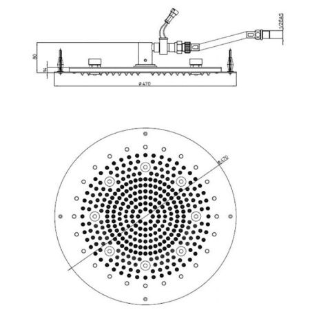 BOSSINI DREAM-OKI  Верхний душ Ø 370 mm, цвет: хром BOSSINI DREAM-OKI  Верхний душ Ø 370 mm, цвет: хром