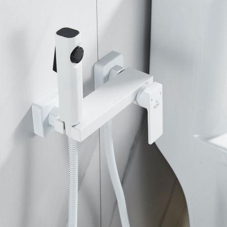 Гигиенический душ со смесителем Rose R1805C-1, белый