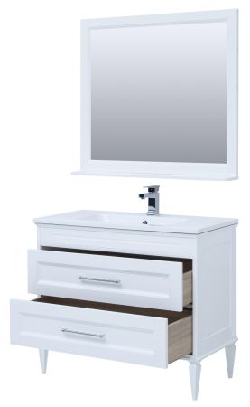 Мебель для ванной Aquanet Бостон М 100 белый (лит. мрамор), артикул 00258284