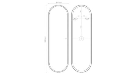 Зеркало с подсветкой ART&MAX Capri AM-Cap-450-1500-DS-F, артикул AM-Cap-450-1500-DS-F