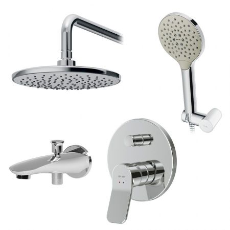 FB85A10020 X-Joy, набор: см-ль д/в/душа, верхний душ 220 мм, держатель д/верхн.душа, душ.набор (ручн, артикул FB85A10020