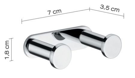 Gedy Canarie, крючок двойной, цвет хром, артикул A226(13)