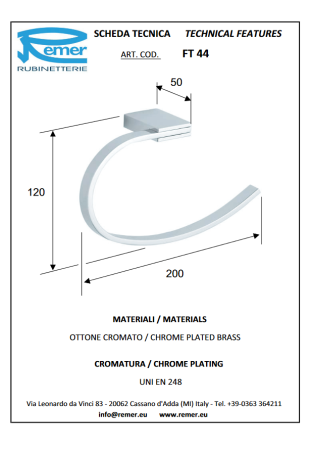 Flat Кольцо RR FT44, артикул FT44CR