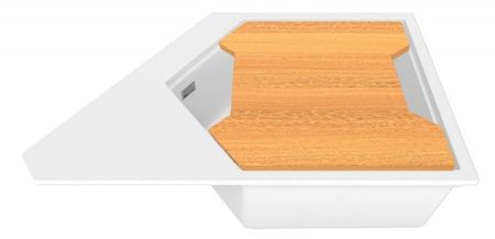 Кухонная мойка KitKraken River White 77 Белая, артикул K-775.9010