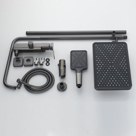 Душевая система Raffine F3699T, оружейная сталь