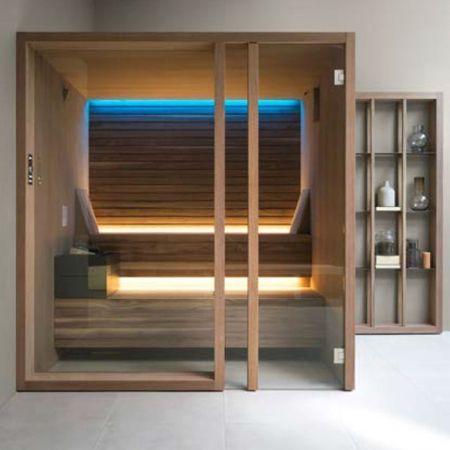 Effegibi Yoku S Glass Сауна 174x170h214см, SX, цвет: черный орех, артикул SA 70 30 0014