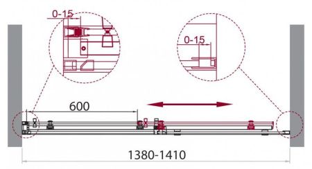 Душевая дверь BelBagno ACQUA-BF-1-130-C-Cr Душевая дверь BelBagno ACQUA-BF-1-130-C-Cr
