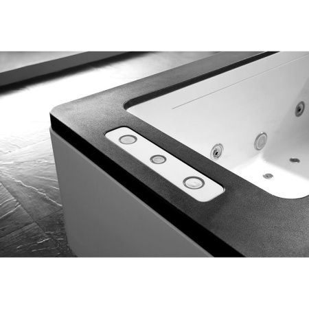 Акриловая ванна Gemy G9253 Black 170х90 с гидромассажем