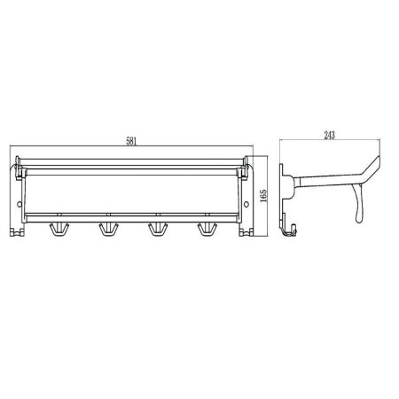 Полка для полотенец Savol S-008099, хром, артикул S-008099