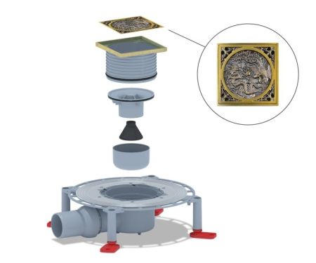 Душевой трап Bronze de Luxe 21986-5602, бронза, артикул 21986-5602