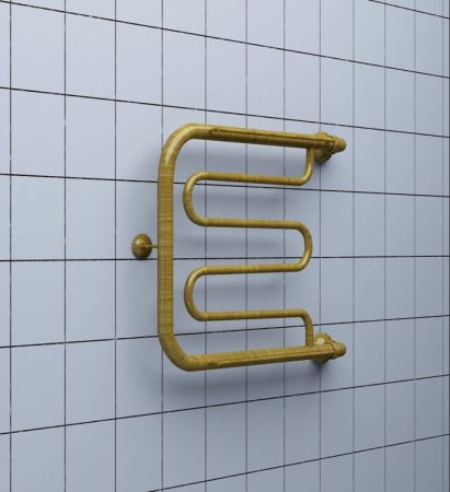 Водяной полотенцесушитель Ника Econ ПМ1 50x60 с полкой Хром, артикул ПМ1 50x60