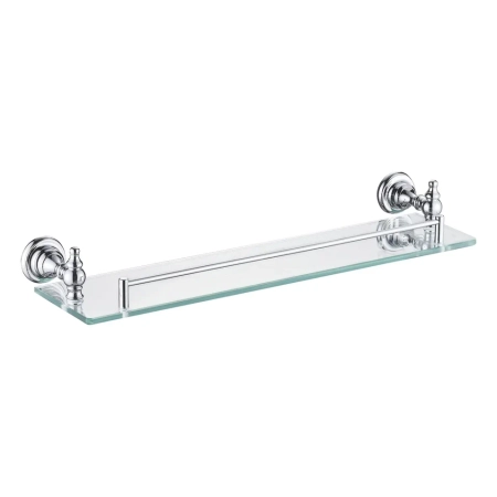 Полка стеклянная Rose RG1119, хром, артикул RG1119