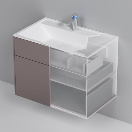 M50AFHX0803EGM Inspire V2.0, База под раковину, подвесная, 80 см, 3 ящика, push-to-open, элегантный