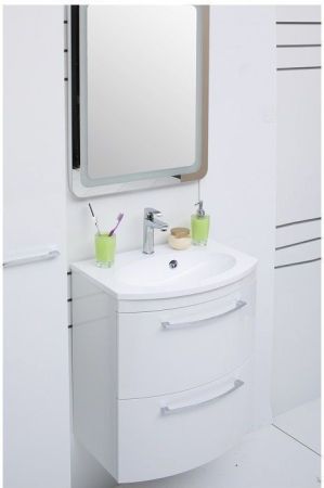 Тумба с раковиной De Aqua Лонг 60 белый, артикул 00212713
