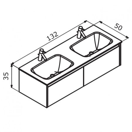 Тумба с раковиной ORKA Lisbon 130 подвесная, кашемировый матовый, артикул 5001441
