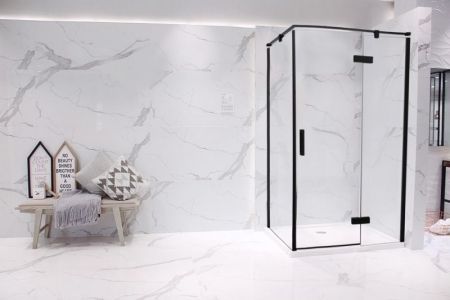 Душевой уголок BRAVAT BLACKLINE R-open 800х1200х1950 (BS120.3113AB), артикул BS120.3113AB