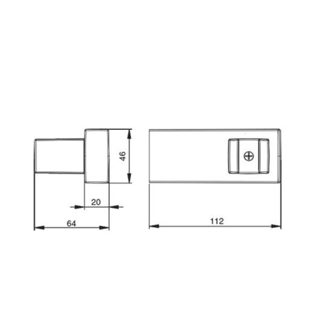 Almar SQUARE Держатель для лейки, квадратный, хром