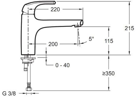 Смеситель для кухни Jacob Delafon Nateo E76251-CP Хром
