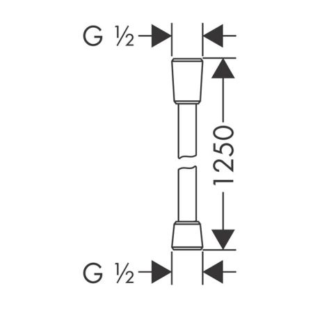 HG Isiflex Душевой шланг  1,25 м, цвет: шлифованная бронза, артикул 28272140