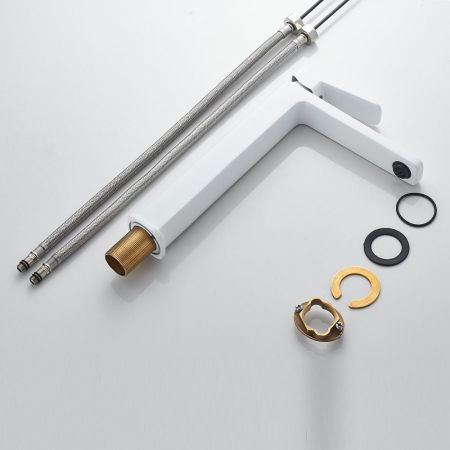 Смеситель для раковины высокий  Raffine F1199C, белый, артикул F1199C