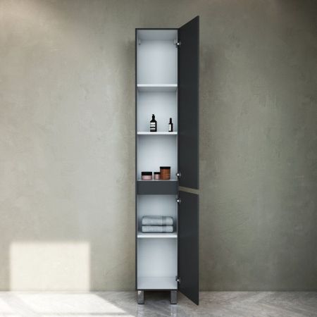 M91CSR0306GM GEM S, шкаф-колонна, напольный, правый, 30 см, графит матовый