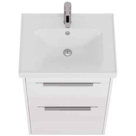 Тумба с раковиной подвесная/напольная Dreja Prime 60 см, белый, артикул 99-9300-com