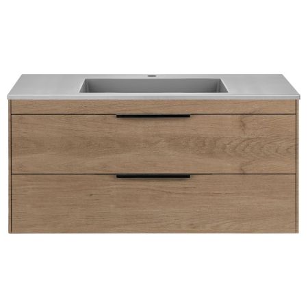 База под раковину Chiara 2D 1000 подвесная, 2 выкатных ящика soft-close, N.Oak, артикул VMC-2C2100NO