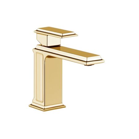 Gessi Eleganza Смеситель для раковины на 1 отверстие, без донного клапана, цвет: шлифованное золото