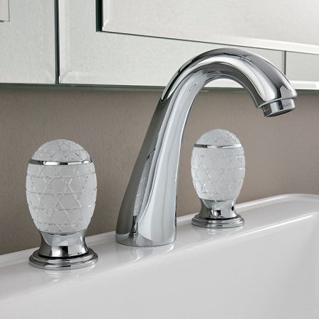 OASIS VENICE Смеситель для раковины на 3 отверстия, без донного клапана, цвет хром, артикул 000RBVE082CR