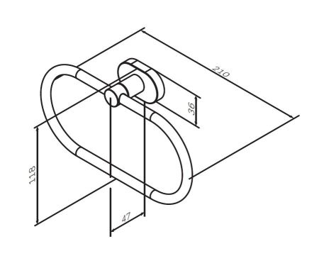 A7434400 Sense L, Кольцо для полотенец, хром