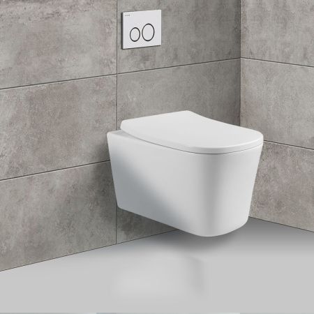 Унитаз подвесной Arco VT1-36 безободковый, цвет белый, ультратонкое soft-close сиденье, артикул VT1-36