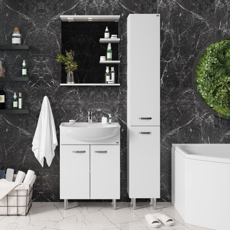 Тумба Onika Коралл 60 напольная, белая (ум. Уют 60), артикул 106149