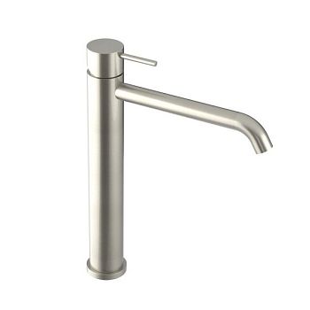 Oioli Micro, высокий однорычажный смеситель для раковины (излив 20 см), без д/к, цвет брашированный никель C54