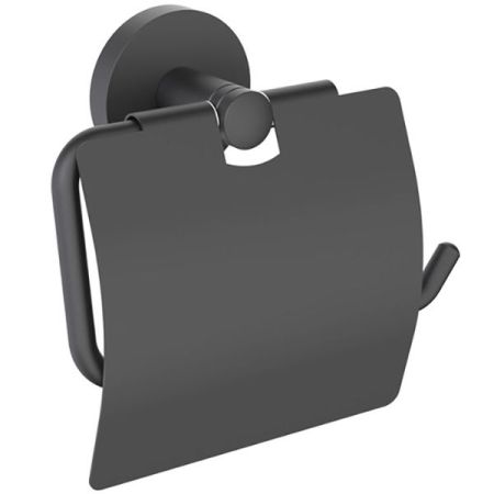 Держатель туалетной бумаги Timo Saona 13042/03 с крышкой Черный, артикул 13042/03