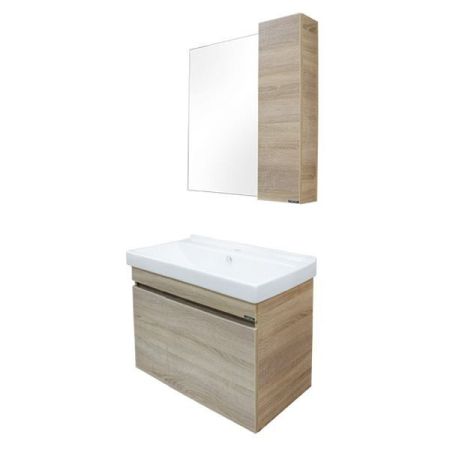 Зеркало со шкафом Comforty Тромсе 80 4142222 Дуб сонома, артикул 4142222