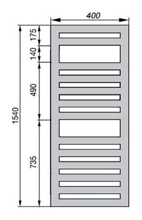 Электрический полотенцесушитель Zehnder Metropolitan Spa METE-150-040/ID Белый