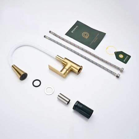 Смеситель для кухни Splenka S05.43.03, золотой сатин, артикул S05.43.03