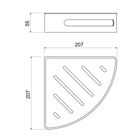 Полка угловая Timo Luiroчерное золото (18577/18), артикул 18577/18
