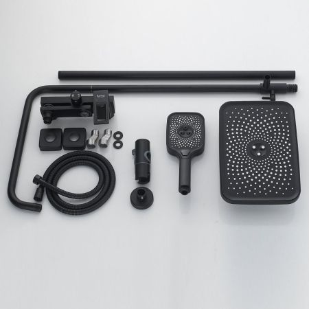 Душевая система Raffine F3696H, черный, артикул F3696H