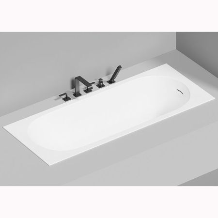 Salini ORNELLA KIT Встраиваемая ванна 1700х700х600мм, овальная чаша, донный клапан, сифон,  щелевой слив-перелив, мат-л: S-Sense, глянцевый, белый., артикул 102413G