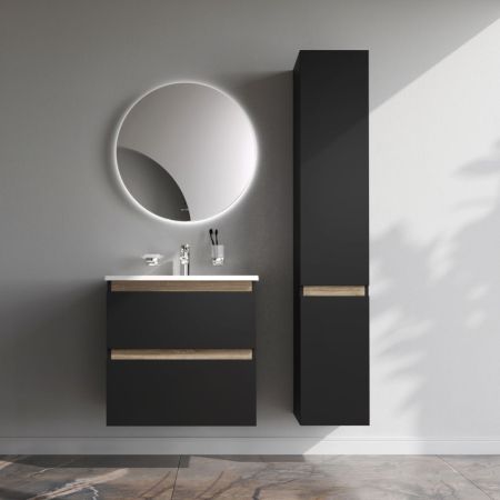 M85AFHX0652BM X-Joy, База под раковину, подвесная, 65 см, 2 ящика, черный матовый, артикул M85AFHX0652BM