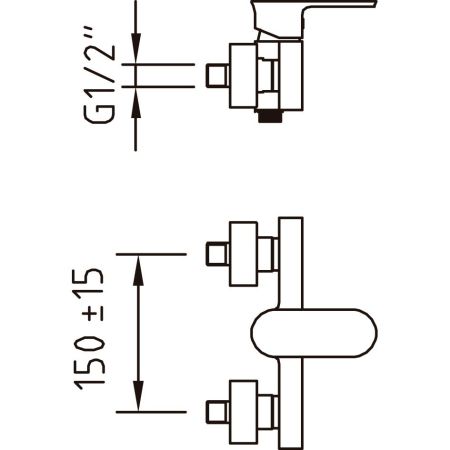 SELENE Смеситель для душа, ec1, хром