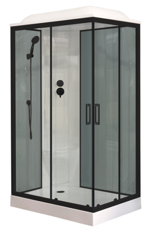 Душевая кабина Royal Bath  RB 8120HP6-GT-BL (серое/прозрачное) левая, артикул RB8120HP6-GT-BL-L