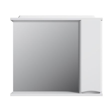 M80MPR0801WG Like, зеркало, частично-зеркальный шкаф, 80 см, с подсветкой, правый, белый, глянец, шт, артикул M80MPR0801WG