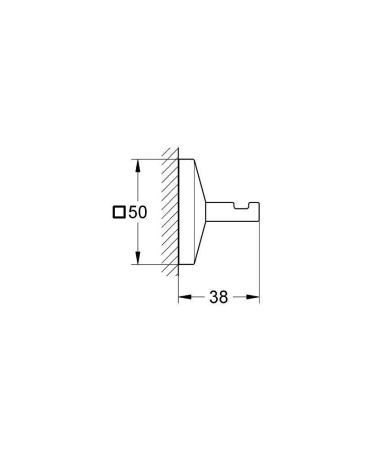 Крючок для халата GROHE Allure Brilliant, хром (40498000), артикул 40498000