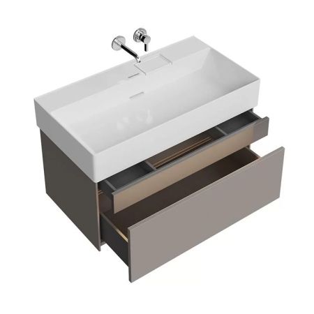 Тумба LOGICA подвесная 2 ящика 90 см, песчаный