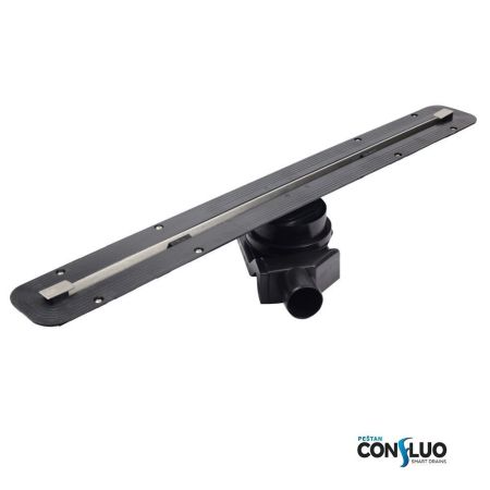 Душевой лоток, Pestan, Confluo Slim Line, ширина, мм-116, длина, мм-300, высота, мм-120, монтаж-в пол, вид затвора-гидрозатвор, пропускная способность, л/сек-0.8, сифон-S-образный из PP, опоры-есть 2 шт, декоративная дизайн-вставка-есть, материал дизайн-в, артикул 13100030