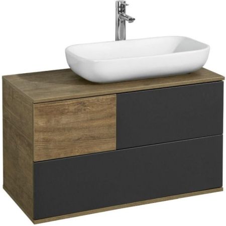 Тумба под раковину АКВАТОН ТЕРРА 85 1A247201TEKA0 (подвесная, дуб кантри/антрацит), шт, артикул 1A247201TEKA0